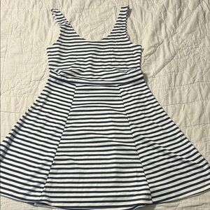 H&M Navy and White Striped Top